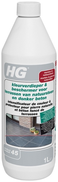 HG kleurverdieper en beschermer voor terrassen van natuursteen en donker beton (UITVERKOCHT)